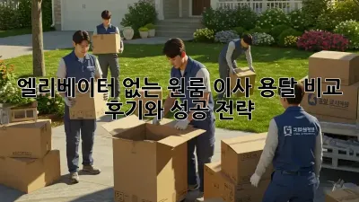 엘리베이터 없는 원룸 이사? 용달 비교 후기와 성공 전략!
